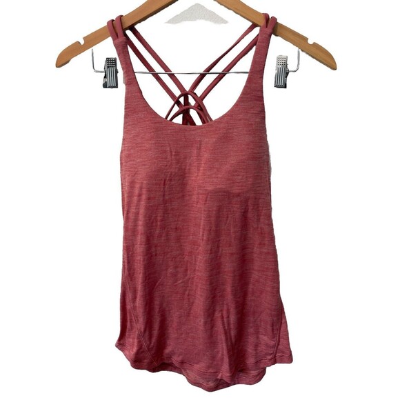 Lululemon Misty Merlot Moment to Movement 2 in 1 Athletic Tank Top Size 4 - Picture 1 of 5